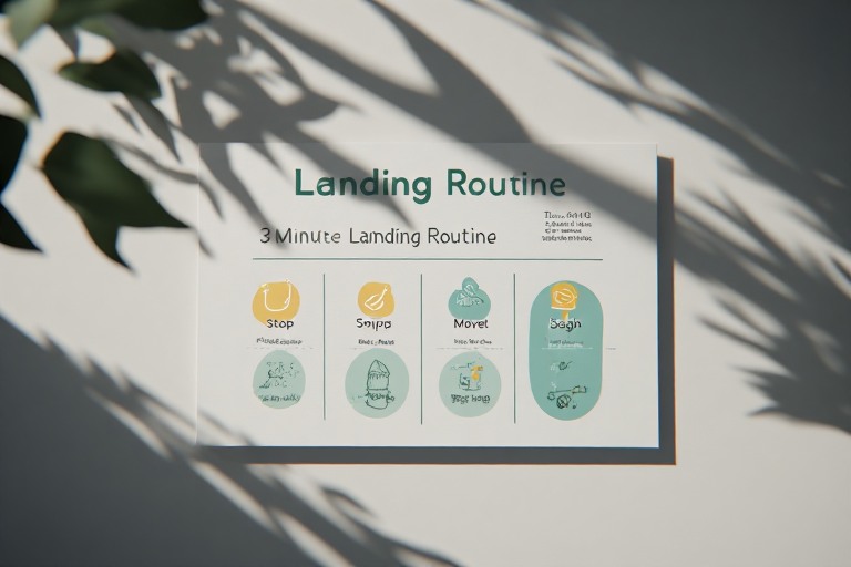3-Minute Landing Routine Card